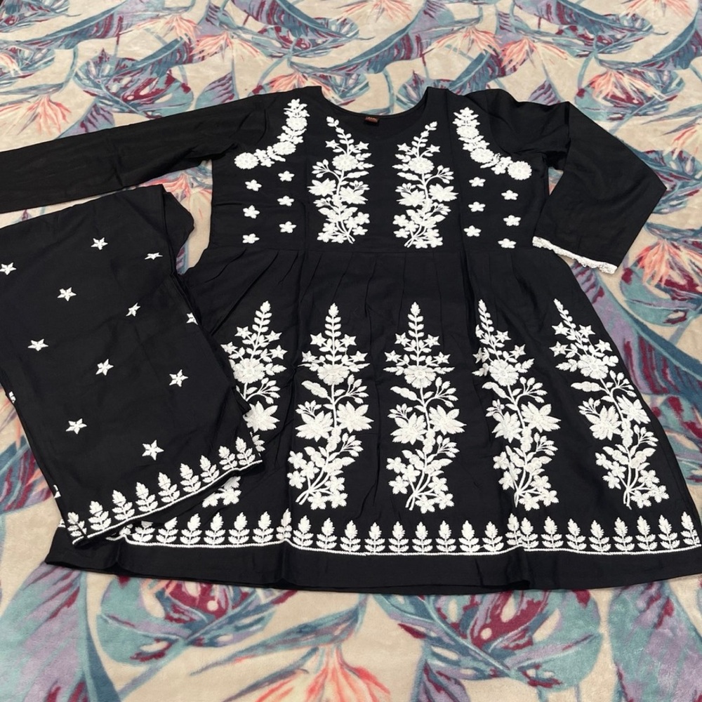 🌹PAKISTANI CHICKENKARI TWO PIECE PEPLUM COORD SET🌹